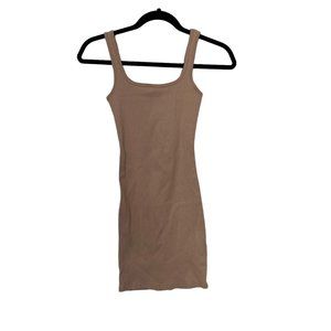 Bershka‎ sleeveless strap womens bodycon dress light brown  Size: XS